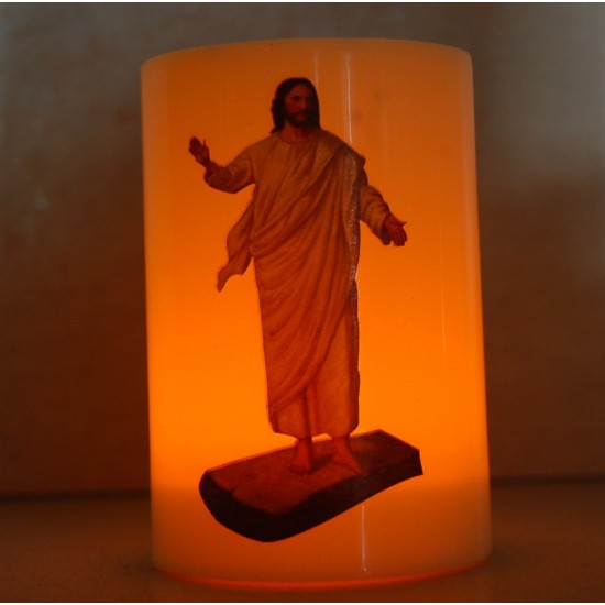 شمع مع بطارية (يسوع القائم) شمع مع بطارية (يسوع القائم)