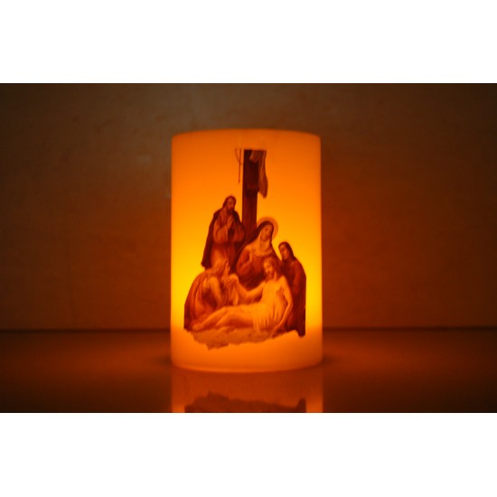 شمع مع بطارية (انزال يسوع عن الصليب) شمع مع بطارية (انزال يسوع عن الصليب)