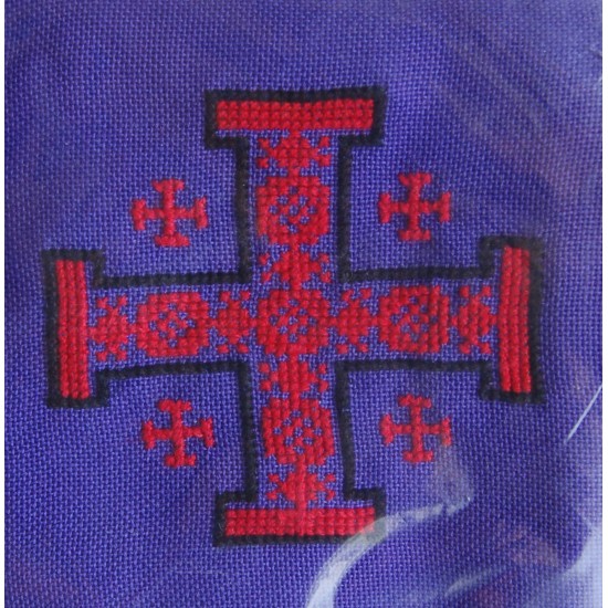 بطرشيل مطرز (صليب الأرض المقدسة-لون بنفسجي) بطرشيل مطرز (صليب الأرض المقدسة-لون بنفسجي)