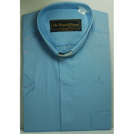 قميص كليرجي (لون أزرق-كم قصير-L) 