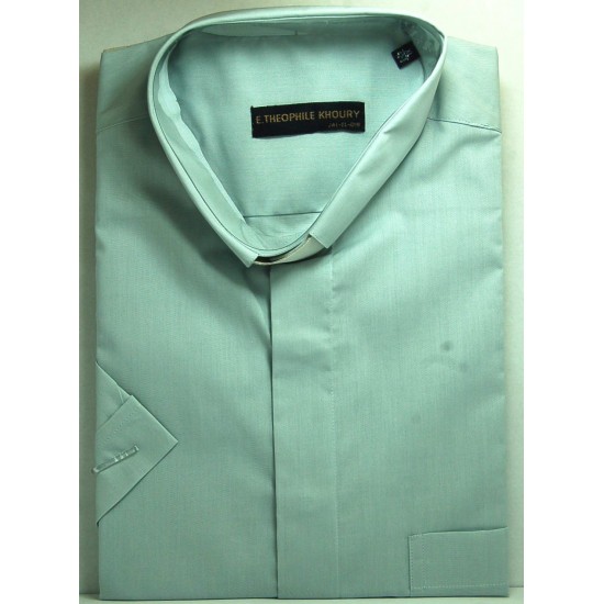 قميص كليرجي (لون سكني فاتح-كم قصير-XL)  قميص كليرجي (لون سكني فاتح-كم قصير-XL)