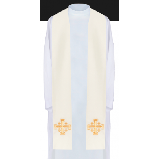 بطرشيل صليب ابيض مع ذهبي