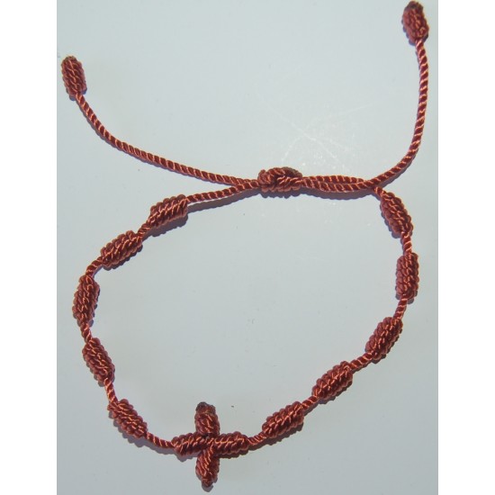 مسبحة اسوارة خيط (لون بني) مسبحة اسوارة خيط (لون بني)