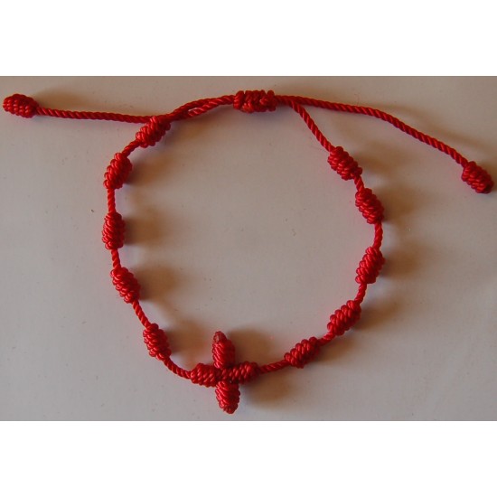 مسبحة اسوارة خيط (لون أحمر) مسبحة اسوارة خيط (لون أحمر)