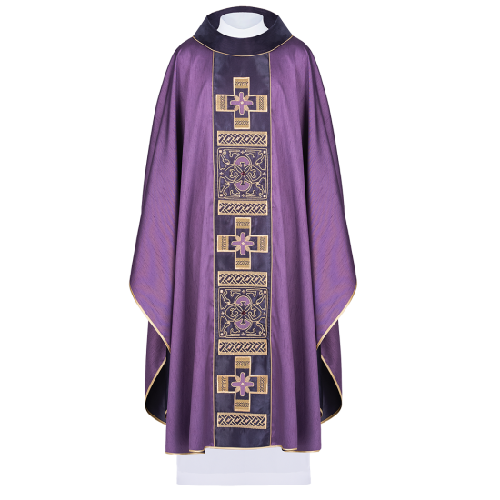بدلة قداس صليب مزخرف LE7005-03VILOLET بدلة قداس صليب مزخرف LE7005-03VILOLET