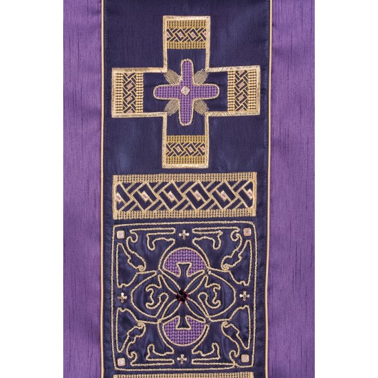 بدلة قداس صليب مزخرف LE7005-03VILOLET بدلة قداس صليب مزخرف LE7005-03VILOLET