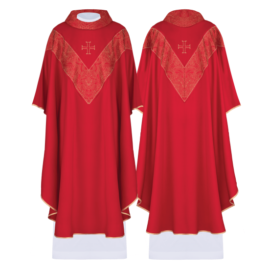 بدلة قداس صليب مثلث احمر