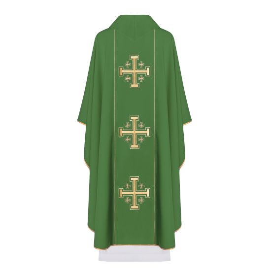 بدلة قداس اخضر - صليب القدس بدلة قداس اخضر - صليب القدس
