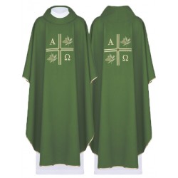 بدلة قداس اخضر - صليب مع الفا واوميغا بدلة قداس اخضر - صليب مع الفا واوميغا
