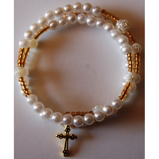 اسوارة لولو ثنائية - لون أبيض وذهبي اسوارة لولو ثنائية - لون أبيض وذهبي