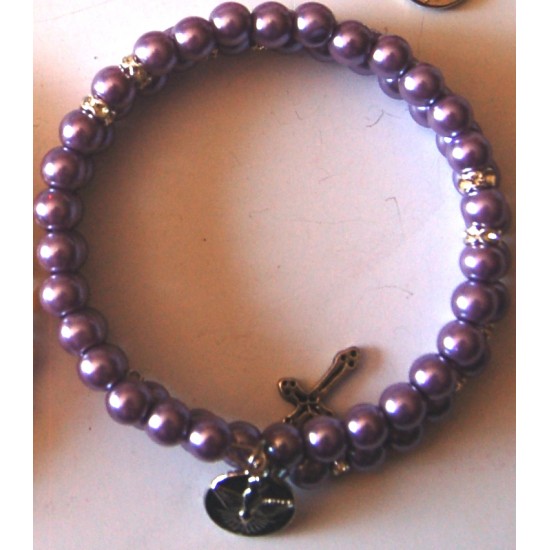 اسوارة لولو ثنائية - لون بنفسجي اسوارة لولو ثنائية - لون بنفسجي