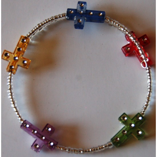 اسوارة 5 صلبان ملونة