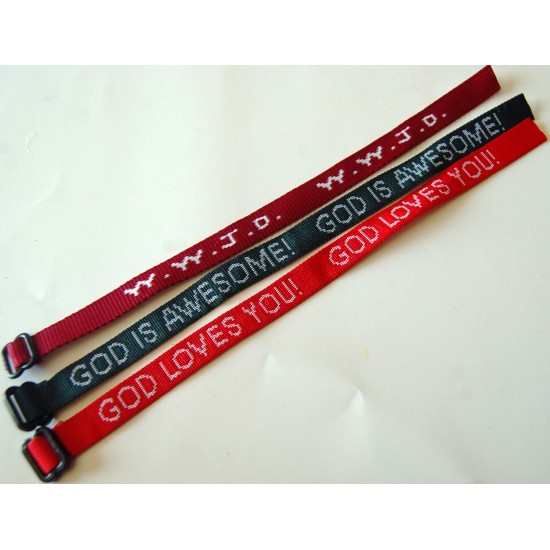 اسوارة قماش - لون أخضر God is awesome