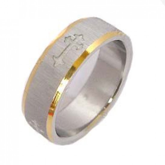 خاتم فضي وذهبي رفيع (حجم 10) خاتم فضي وذهبي رفيع (حجم 10)