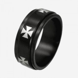 خاتم اسود حلقتين (حجم 11)