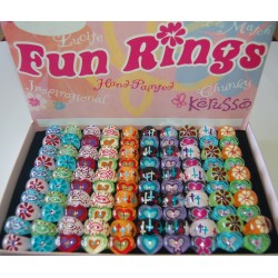 خاتم عضم ملون للبنات (حجم 8+7+6+5)