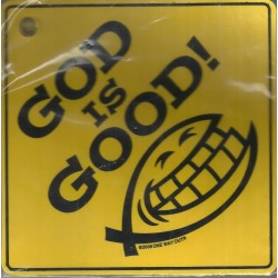 آرمة سيارة بلاستيك للزجاج من الداخل - لون أصفر (God is Good)